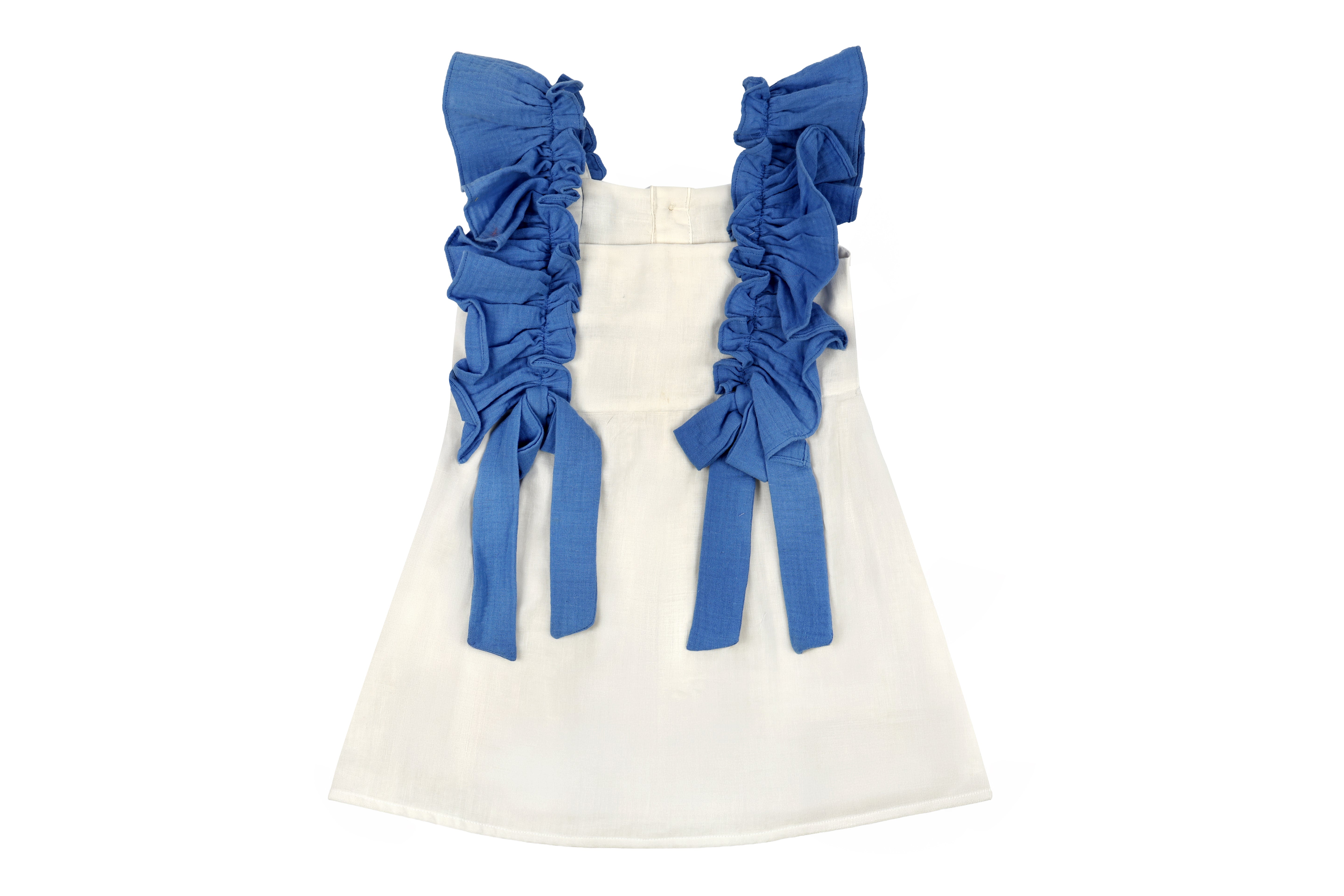 Blue Ruffle Bow Dress