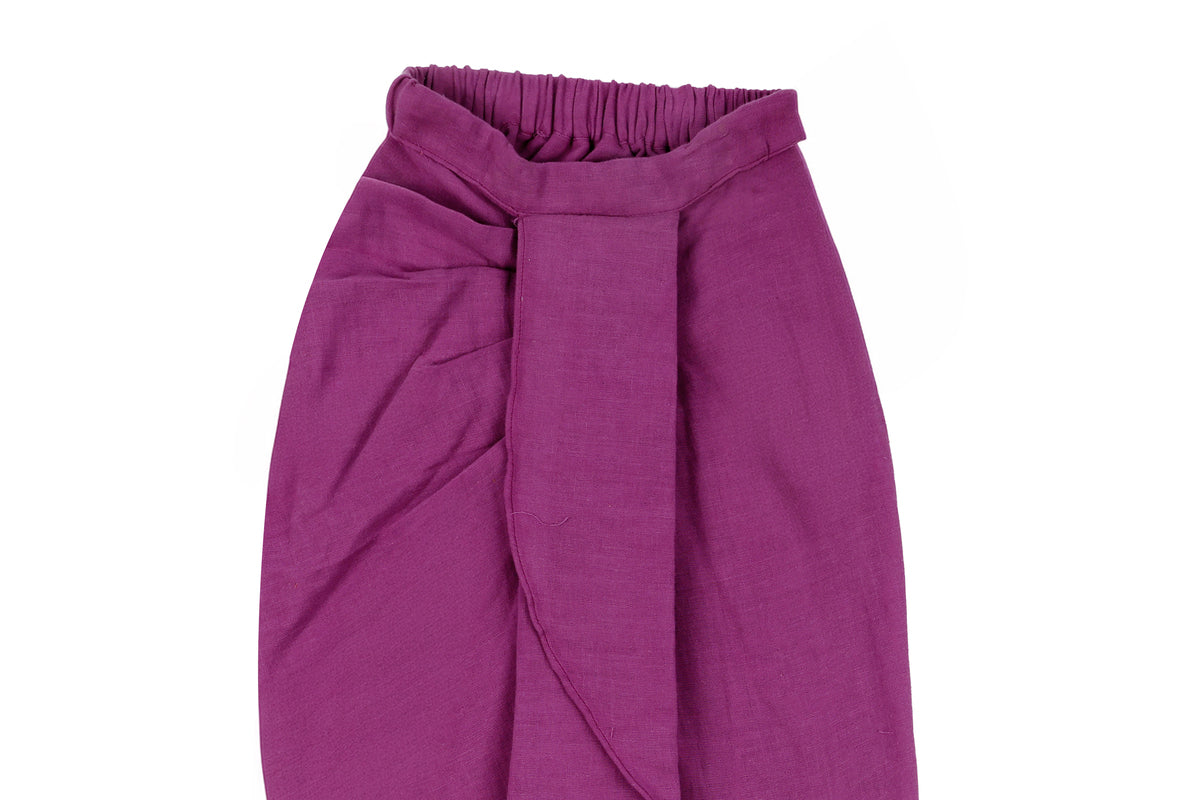 Girls Magenta Ruffle Top with Skirt Set