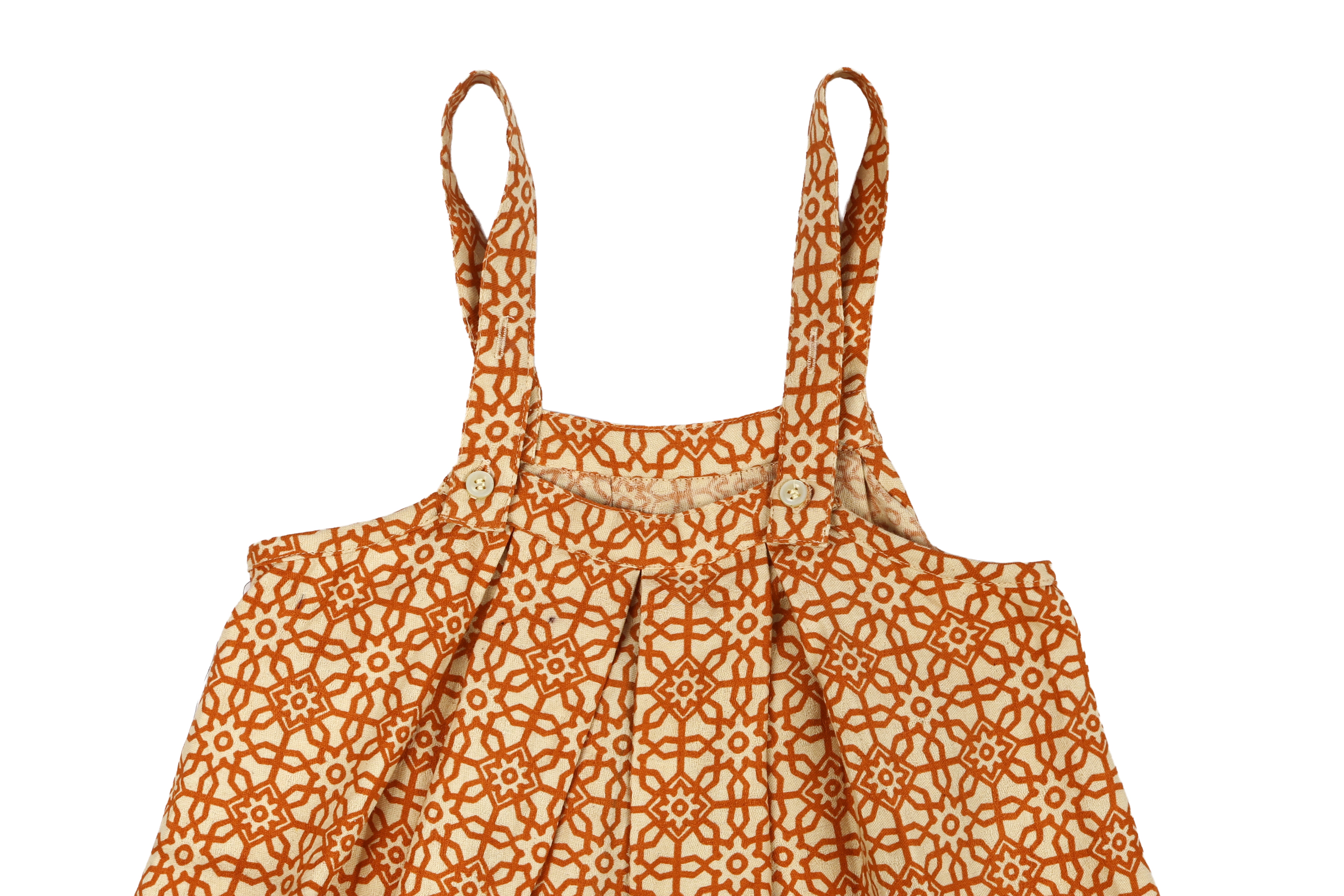 Terracotta Charm Cotton Pinafore Set