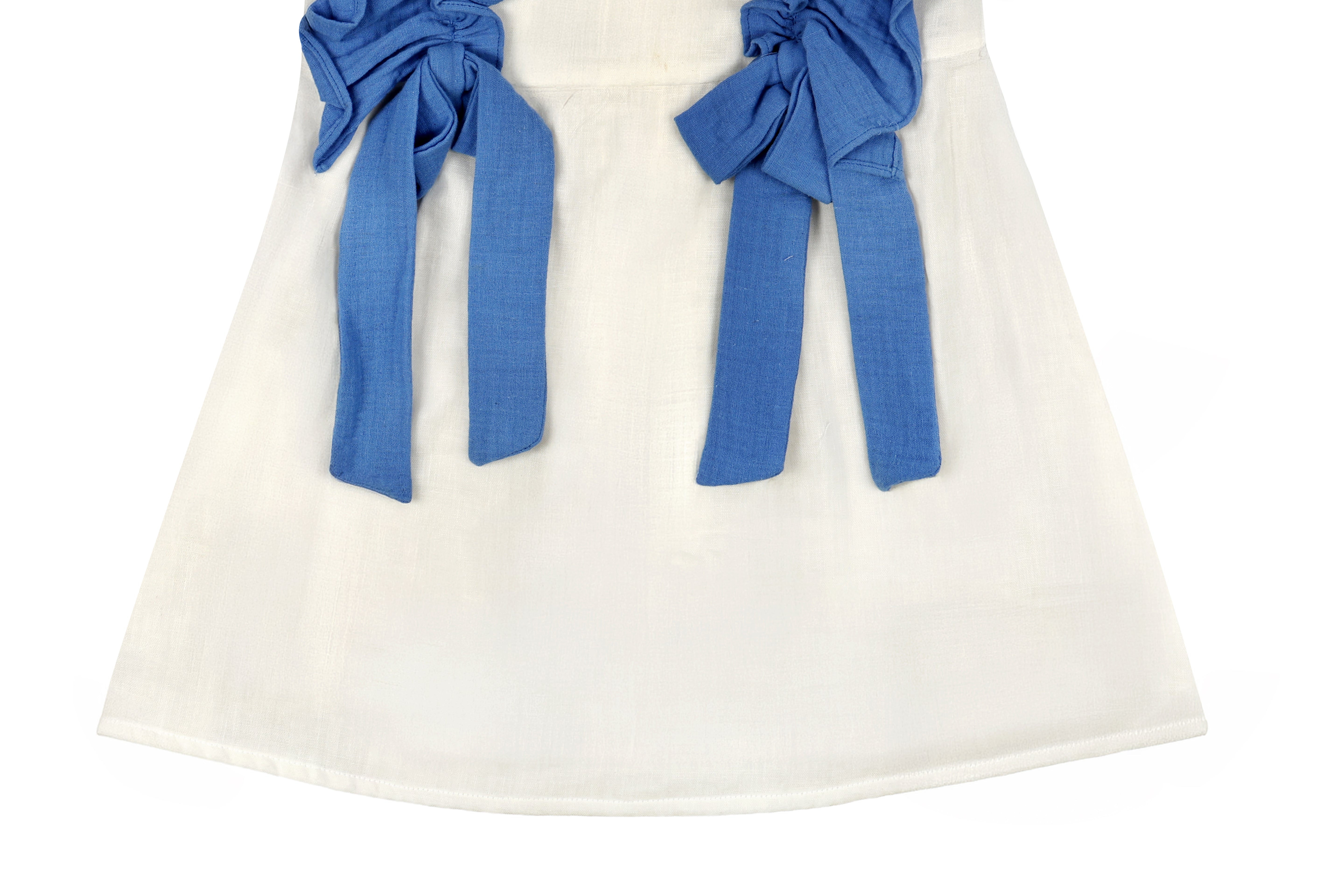 Azure Ruffle Cotton Dress