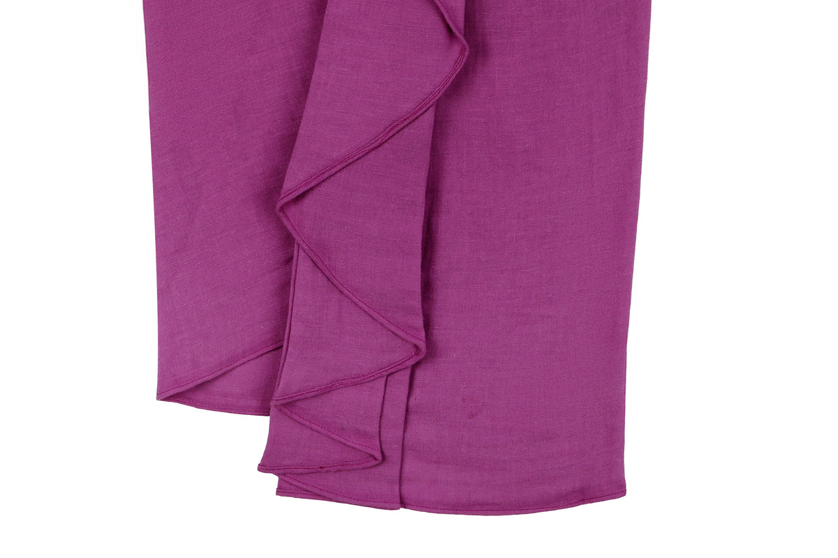 Girls Magenta Ruffle Top with Skirt Set