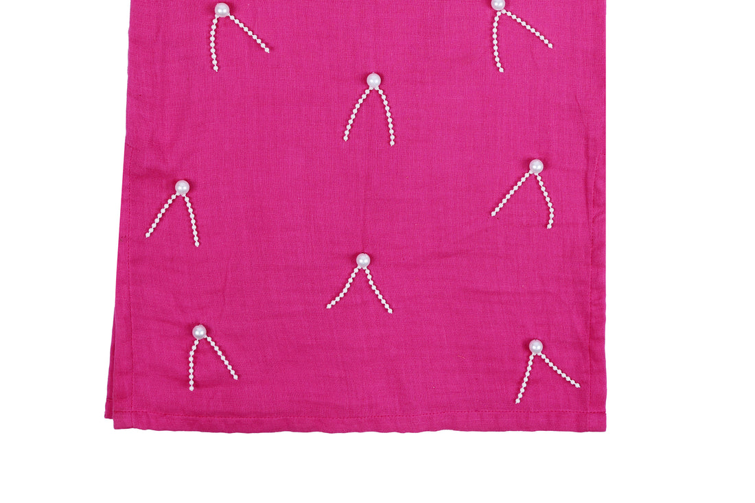 Rose Pink Cotton Kurta & Dhoti Set