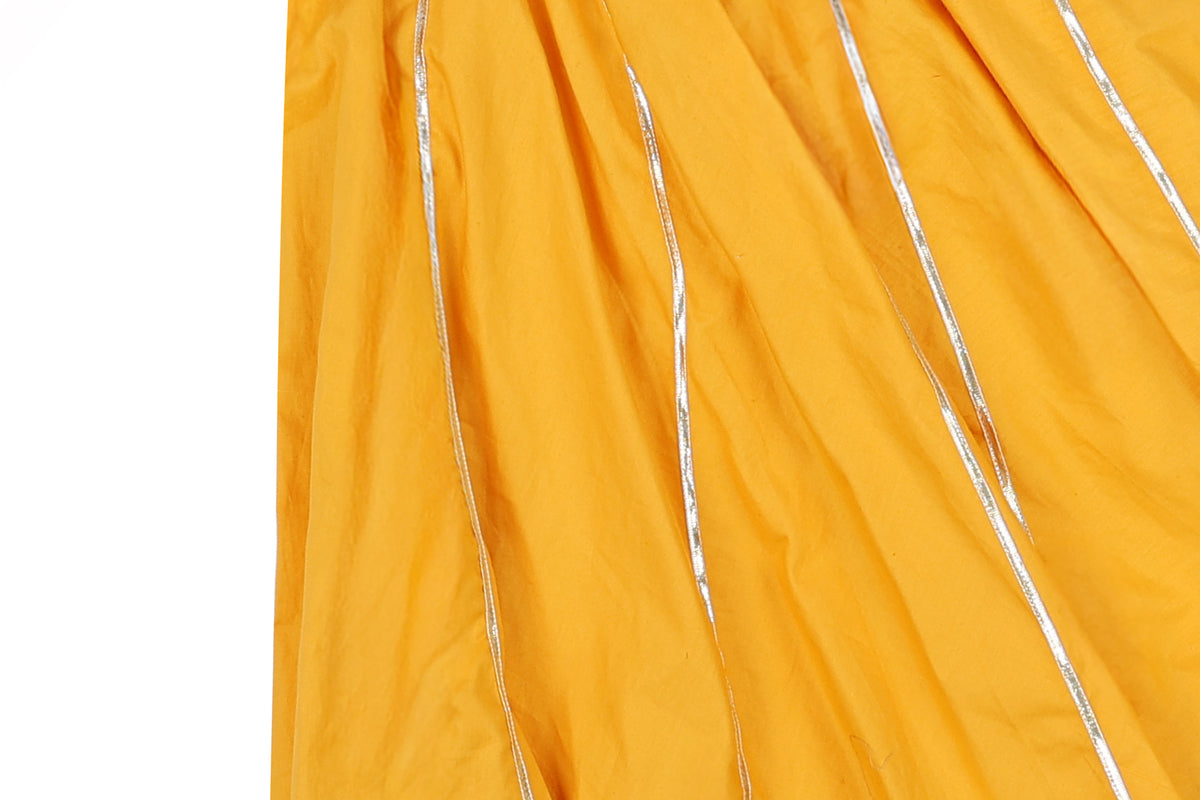 Girls Red Bow Top with Yellow Skirt Set