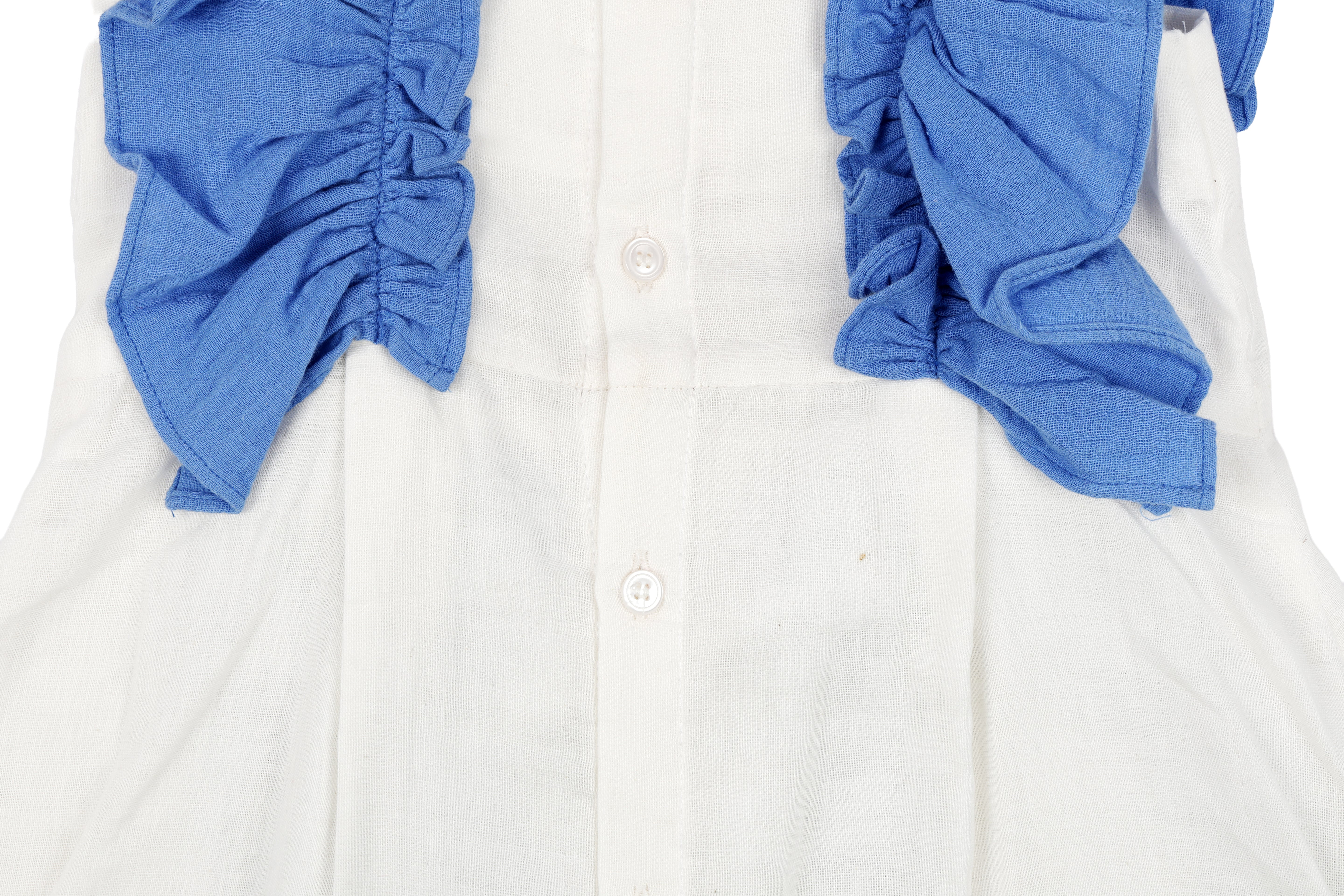 Azure Ruffle Cotton Dress