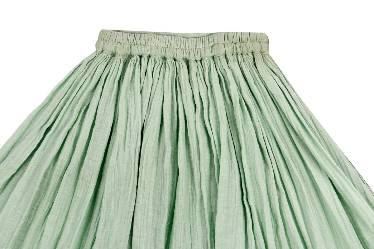 Girls Mint Green Peplum Top with Flared Skirt Set
