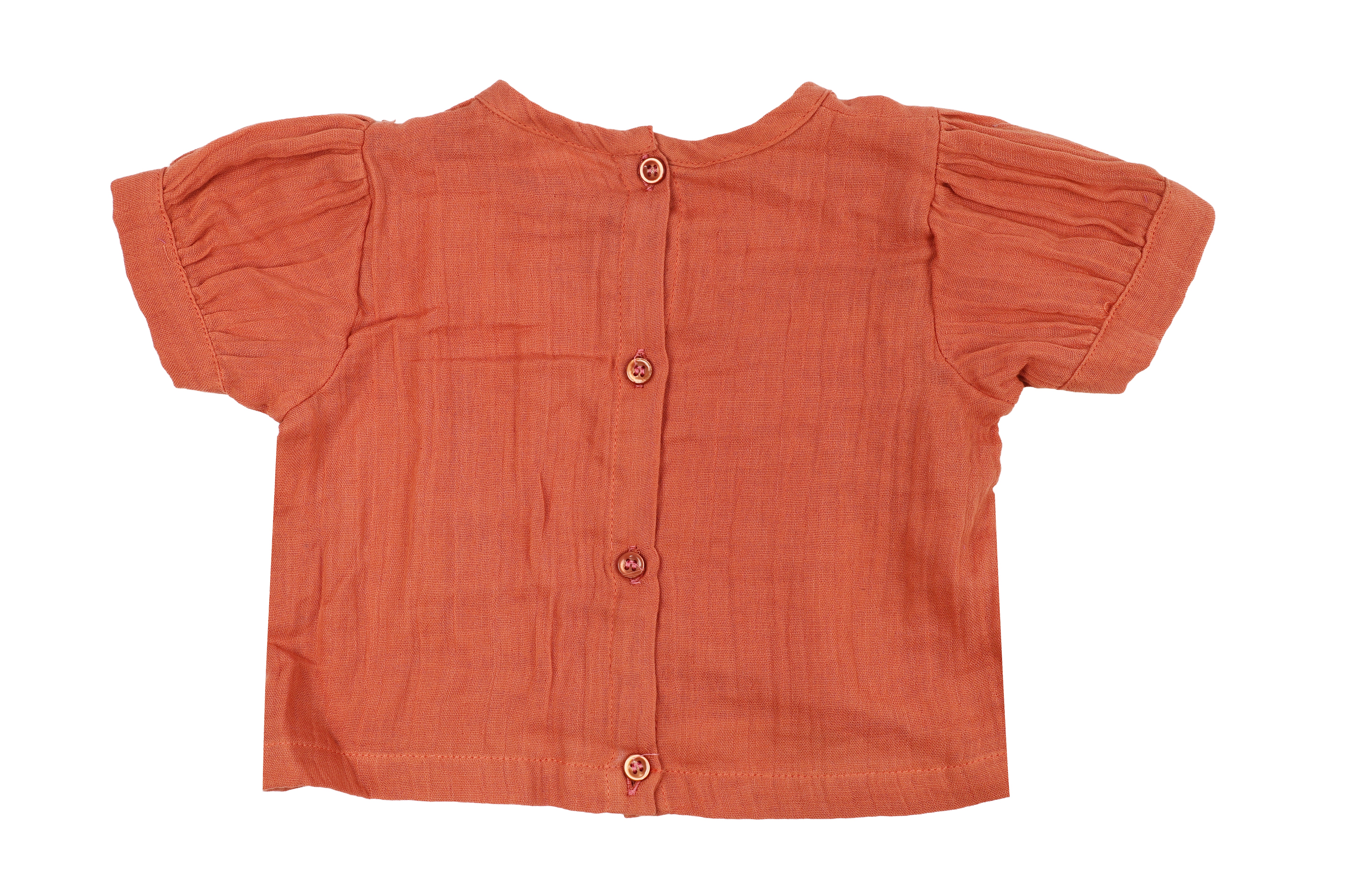 Terracotta Charm Cotton Pinafore Set