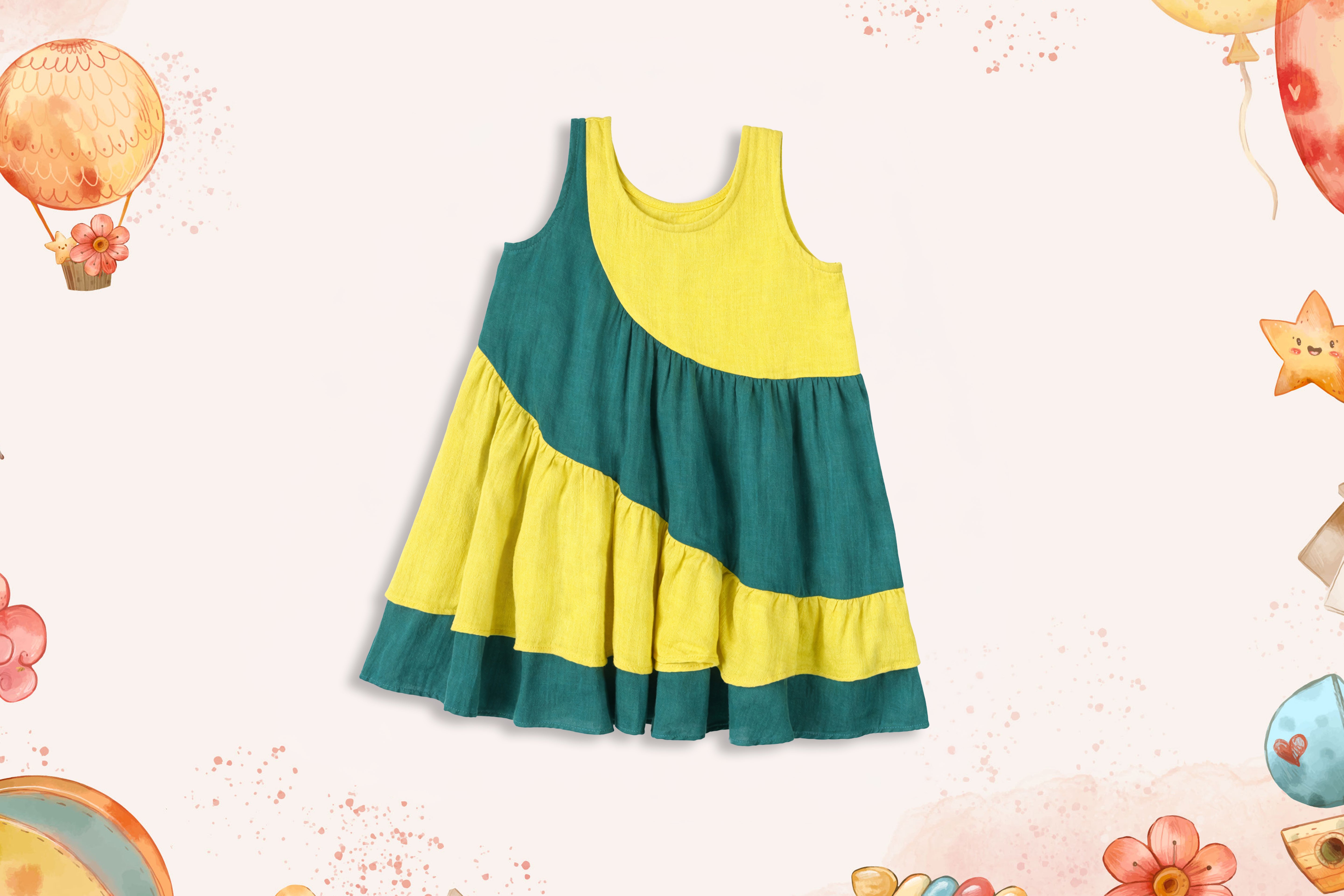 Block Tiered Dress