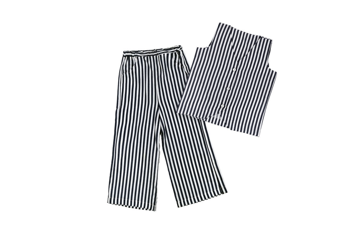 Midnight Stripe Cotton Co-ord Set