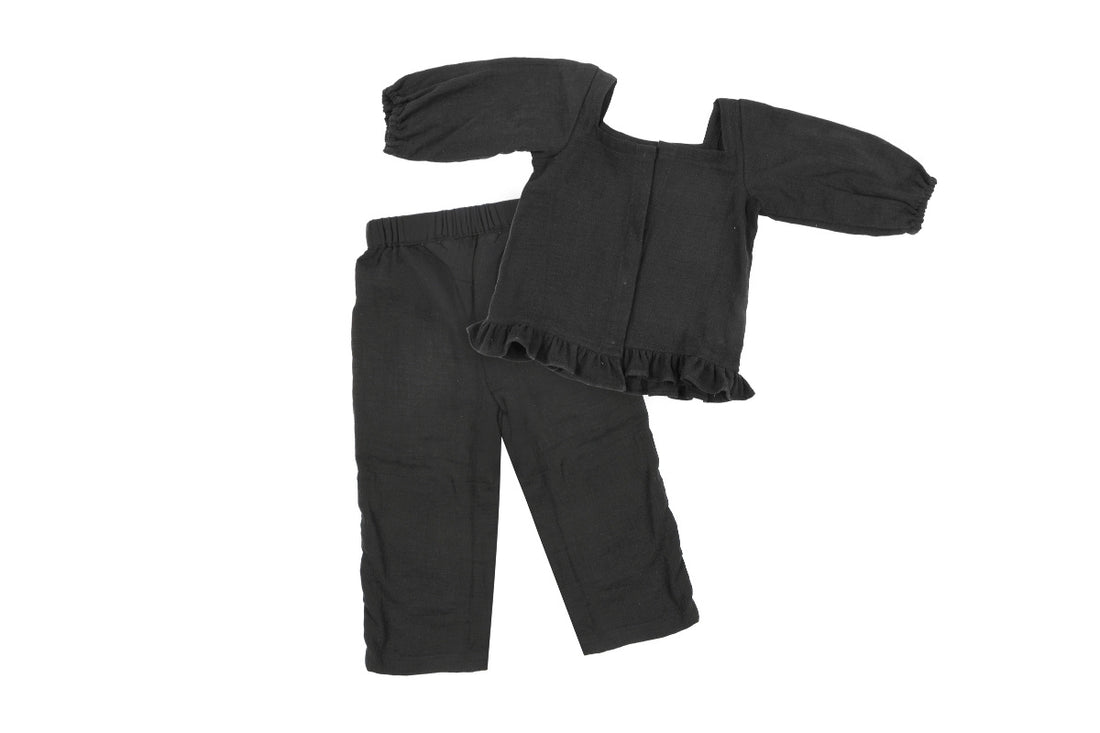 Midnight Ruffle Cotton Co-ord Set