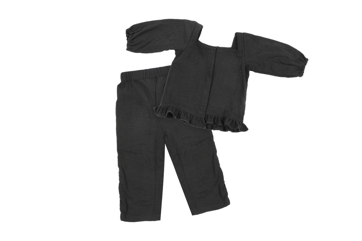 Midnight Ruffle Cotton Co-ord Set