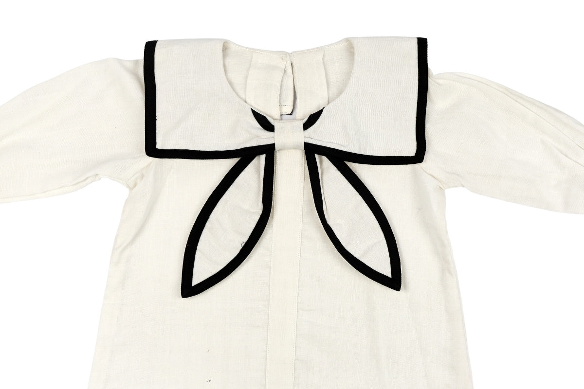 Noir Bow Cotton Top