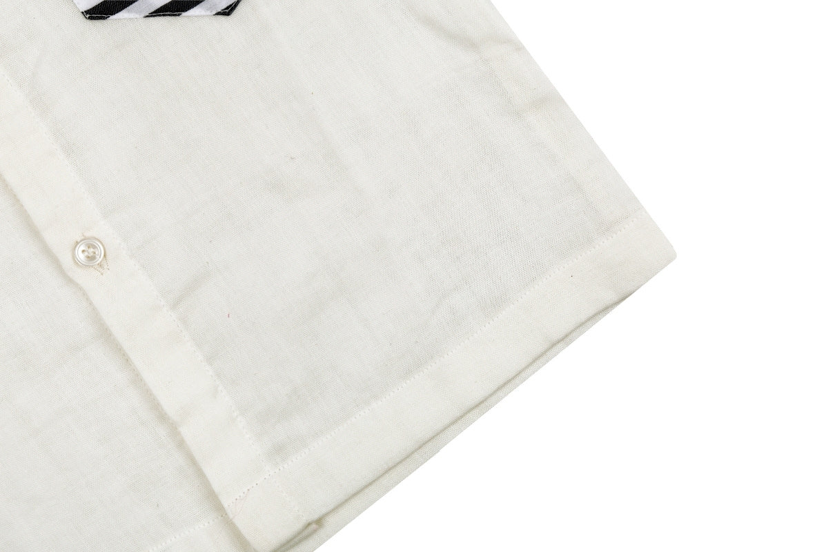 Classic Stripe Cotton Shirt & Shorts Set