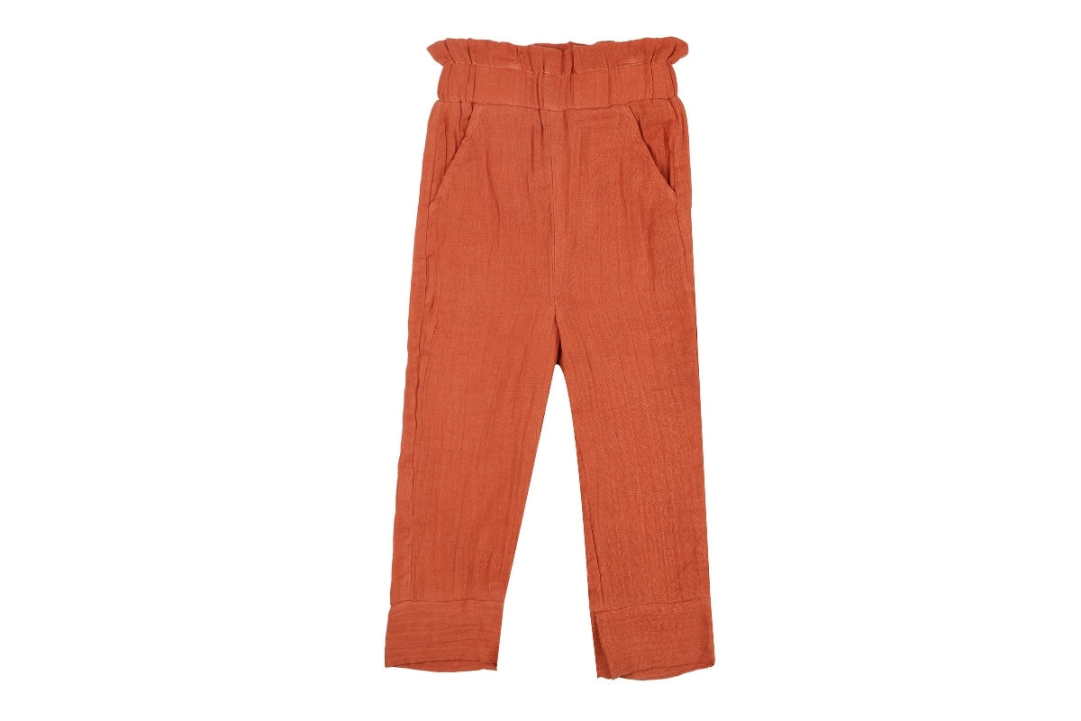 Terracotta Ruffle Cotton Co-ord Set