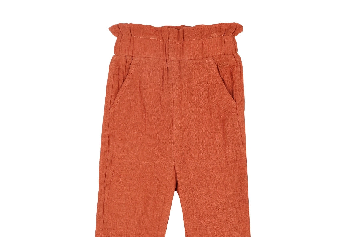 Terracotta Ruffle Cotton Co-ord Set