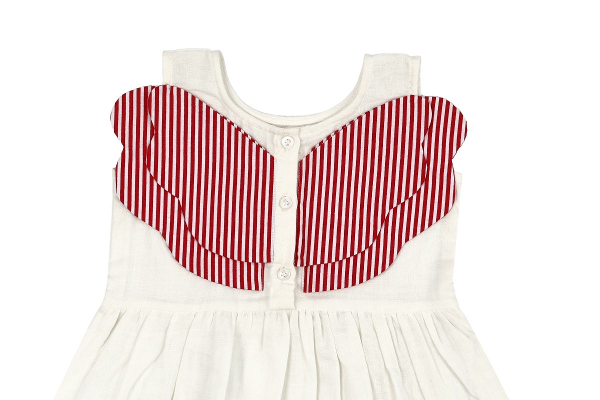 Cherry Stripe Cotton Dress
