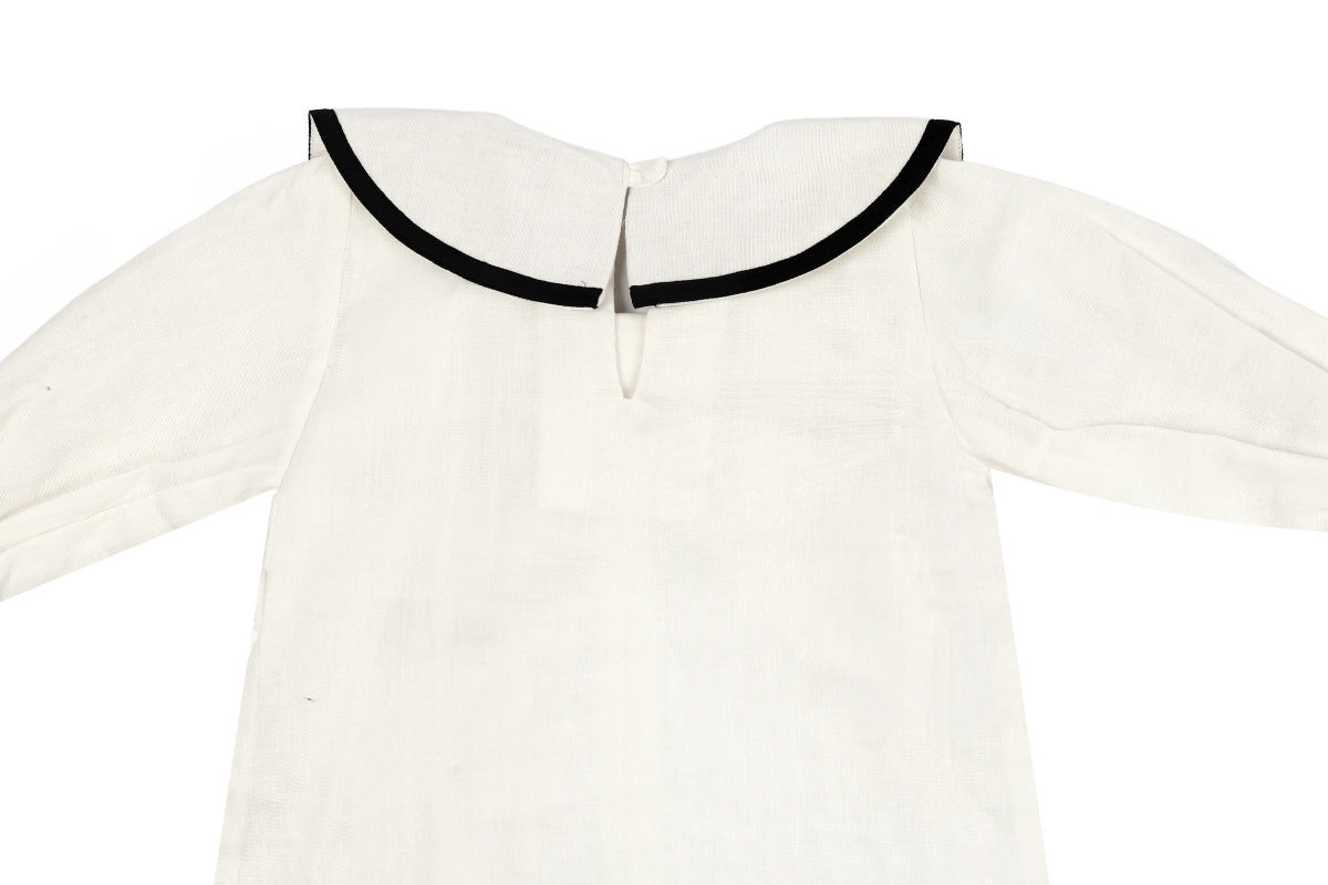 Noir Bow Cotton Top