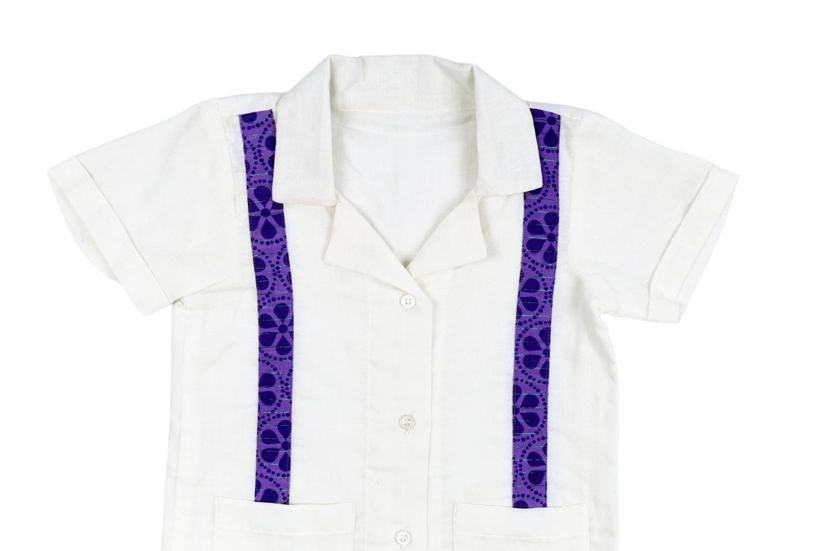Lilac Breeze Cotton Shirt & Shorts Set
