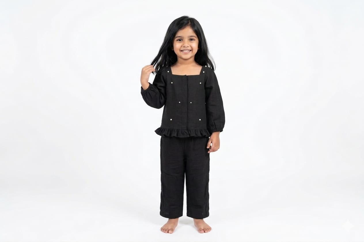 Noir Bloom Cotton Co-Ord Set