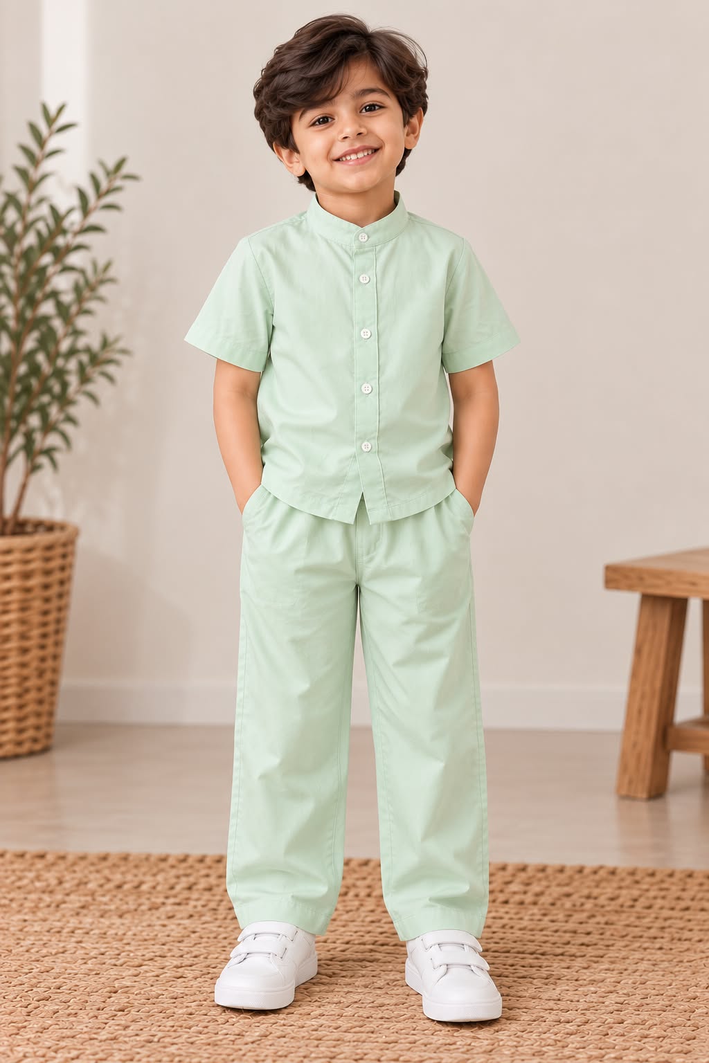 Mint Green Organic Cotton Co-ord Set