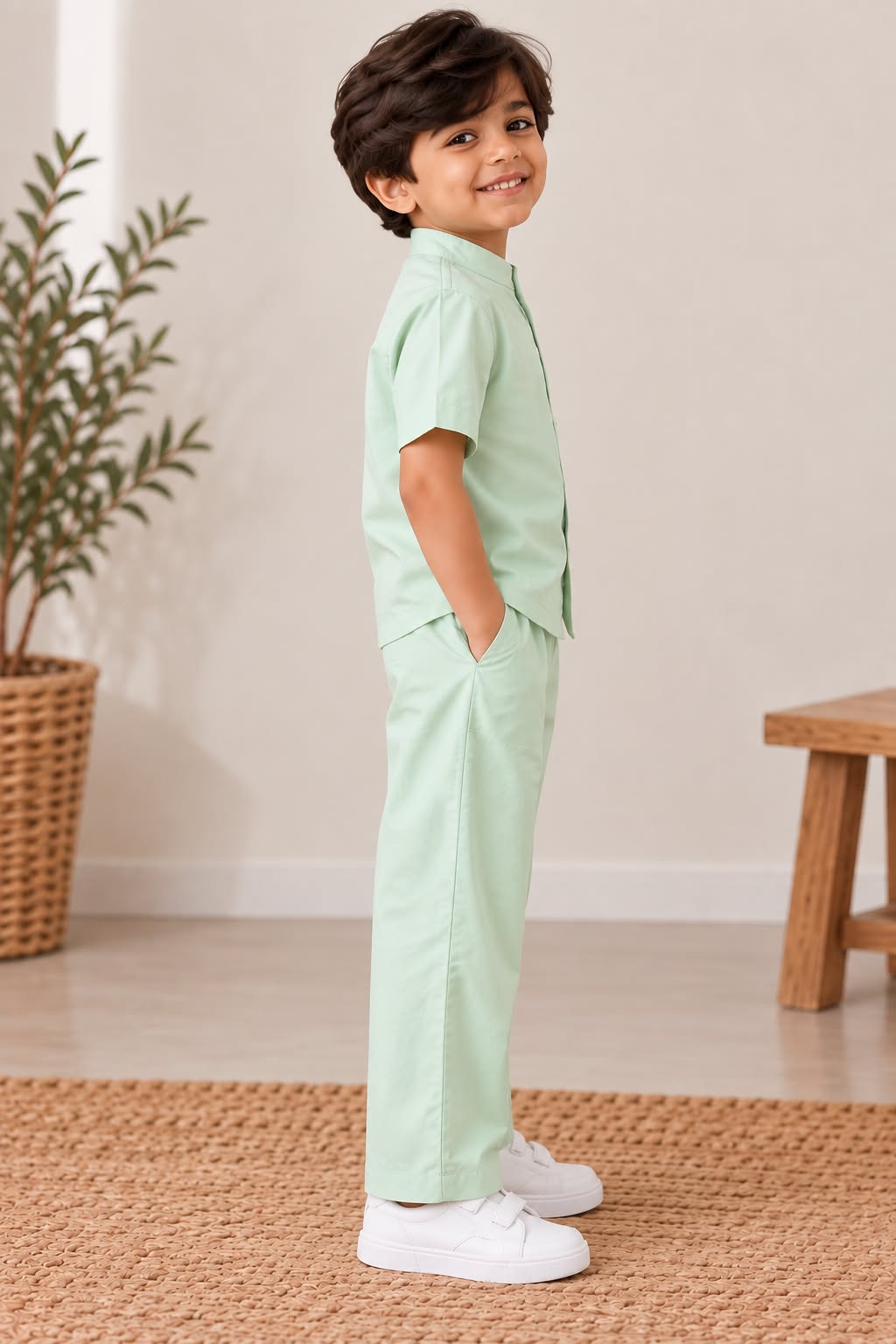 Mint Green Organic Cotton Co-ord Set