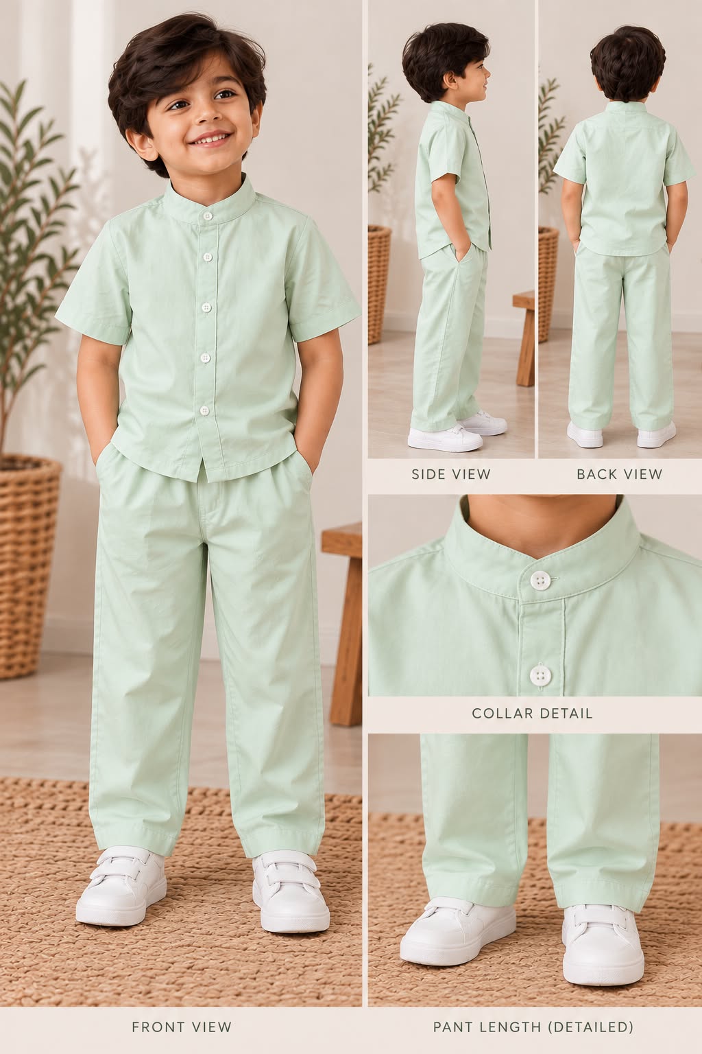 Mint Green Organic Cotton Co-ord Set