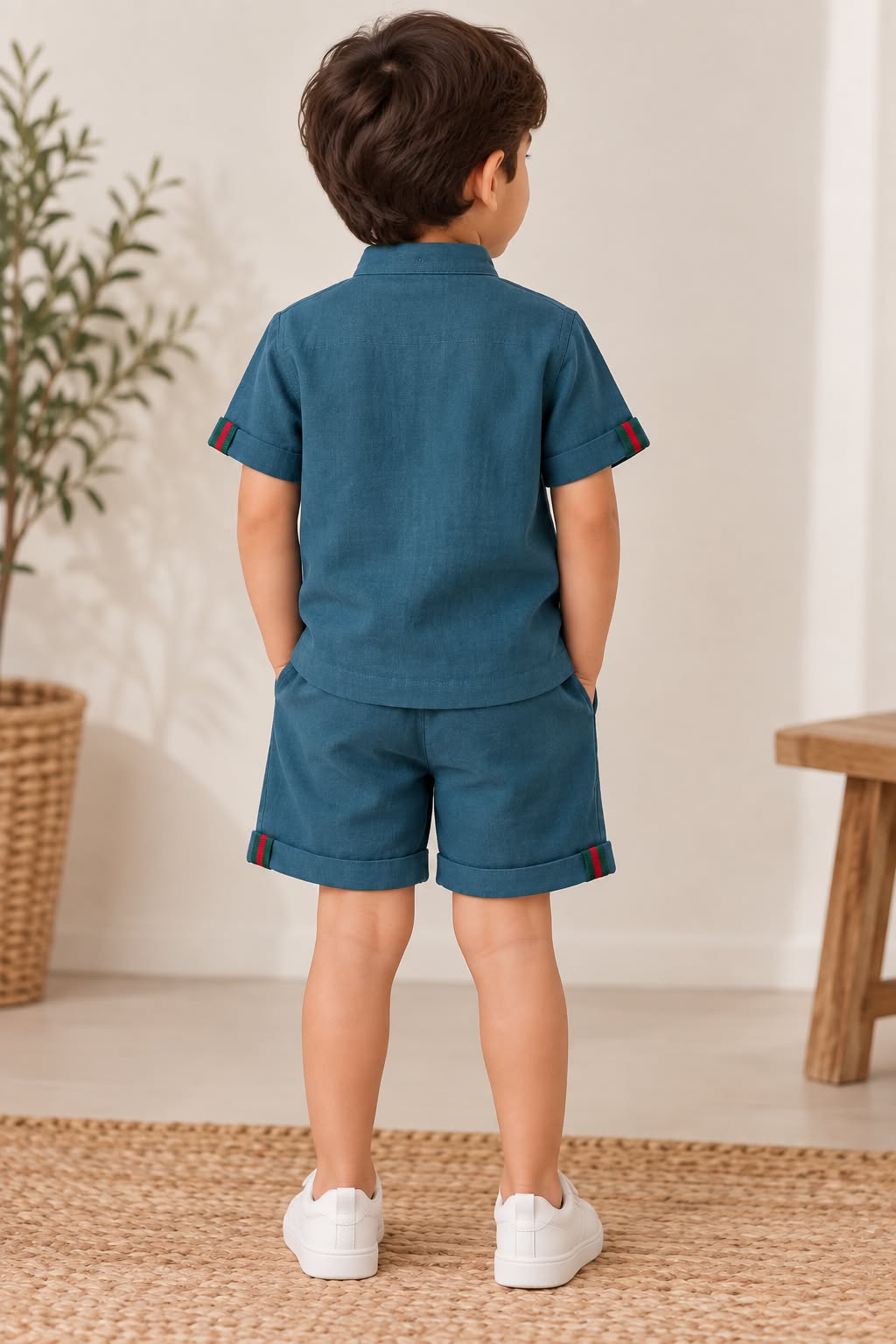 Teal Blue Organic Cotton Co-ord Set