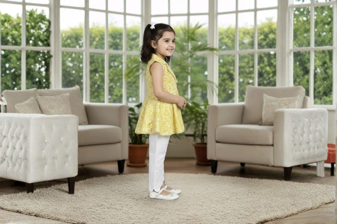 Sunshine Bloom Cotton Peplum Set