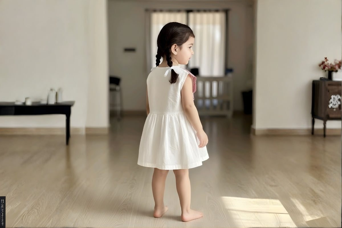 Cherry Stripe Cotton Dress
