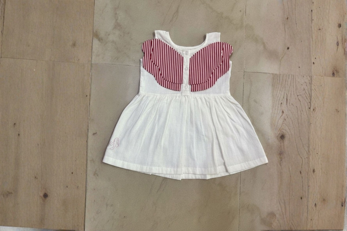 Cherry Stripe Cotton Dress