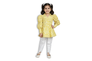 Sunshine Bloom Cotton Kurti Set