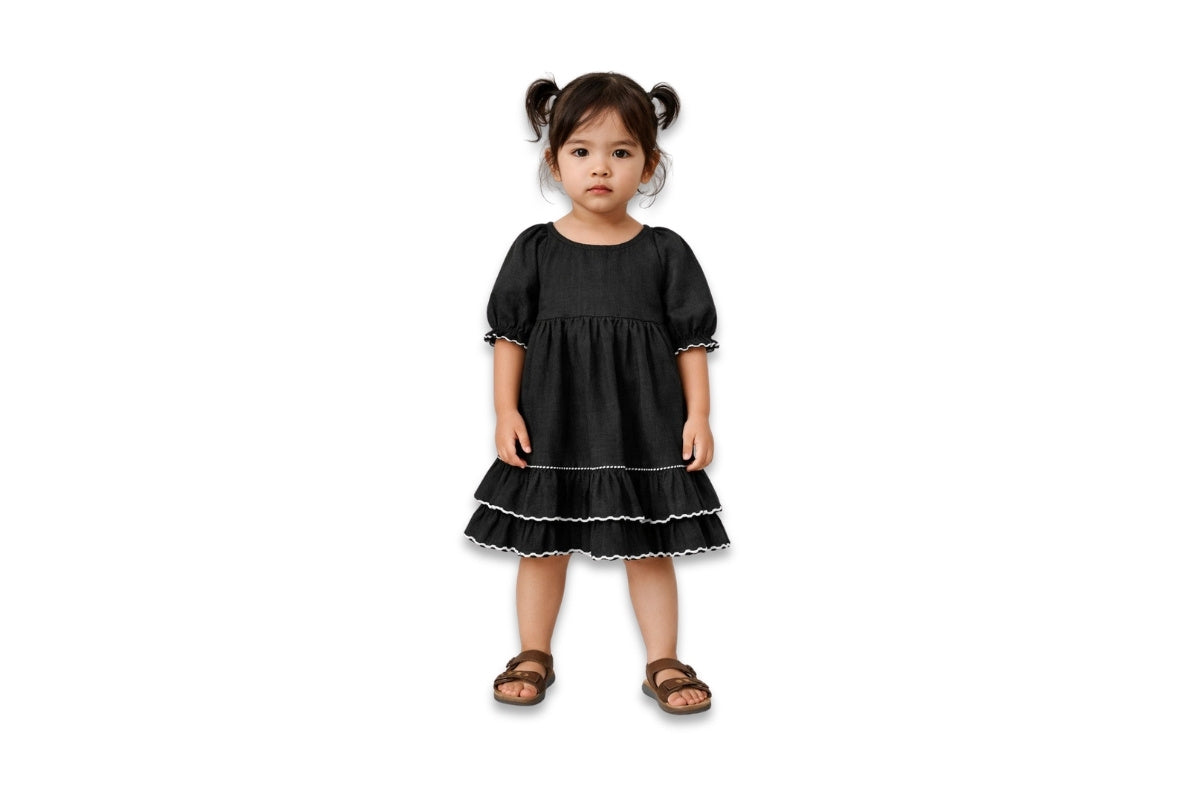 Midnight Grace Cotton Dress