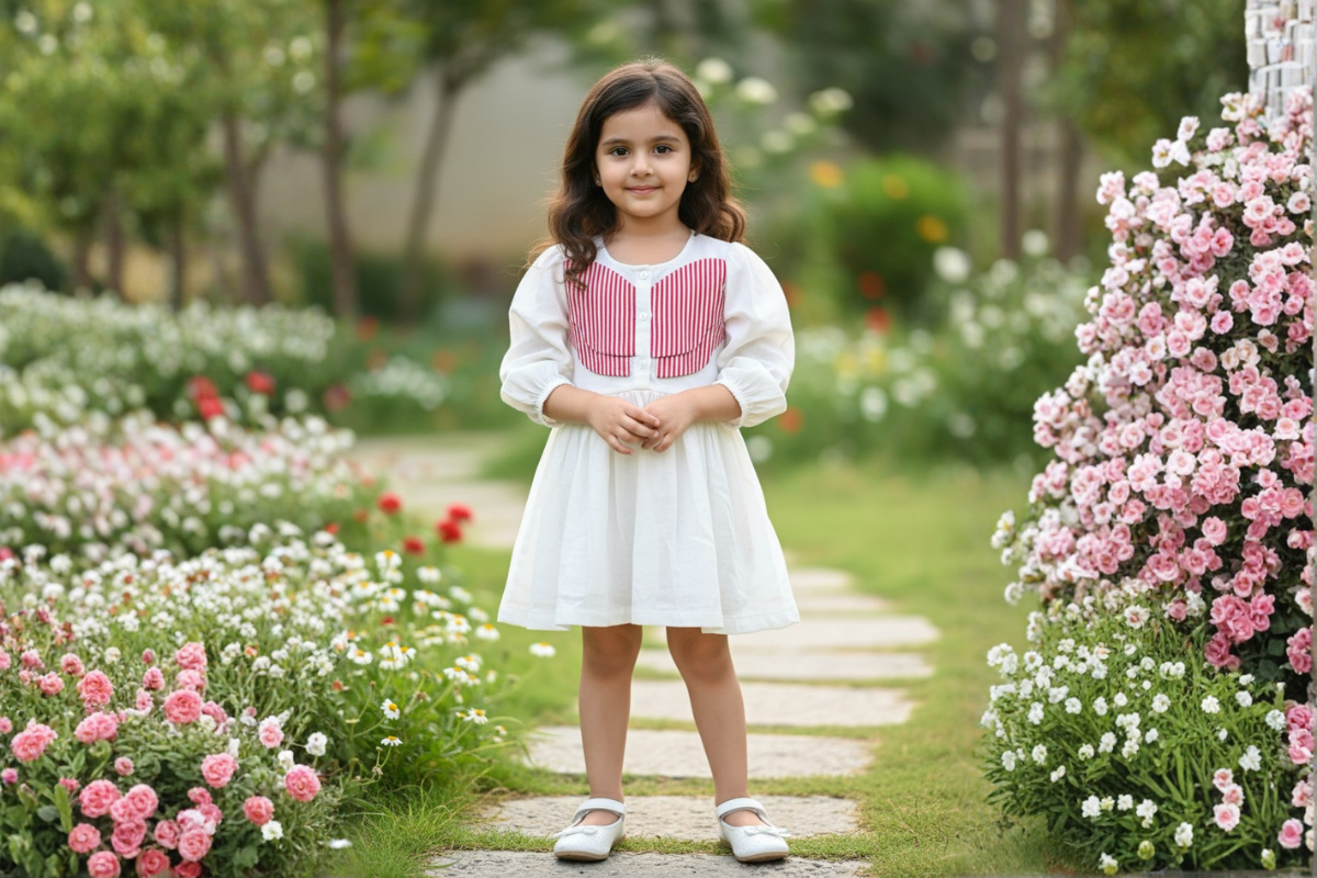 Blossom Stripe Cotton Dress