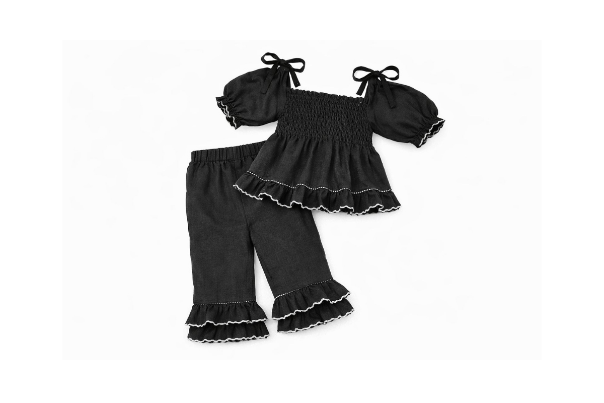 Midnight Frill Cotton Co-ord Set