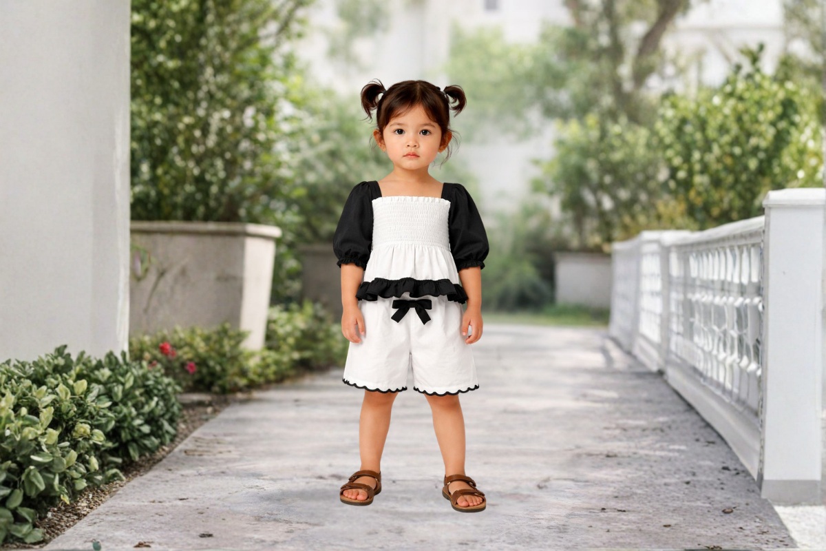 Ivory Noir Cotton Co-ord Set