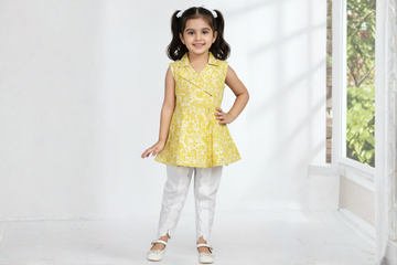 Sunshine Bloom Cotton Peplum Set