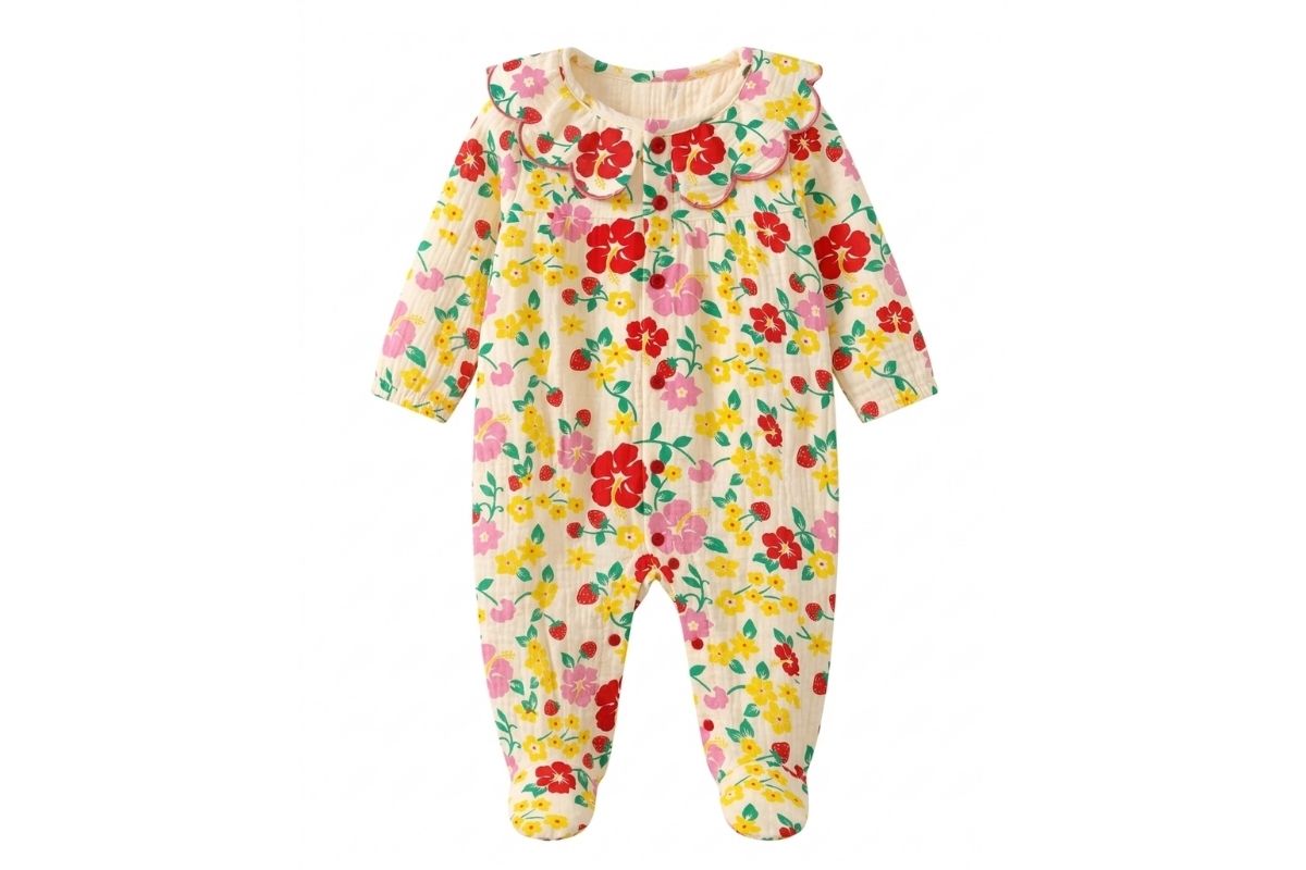 Berry Blossom Cotton Romper