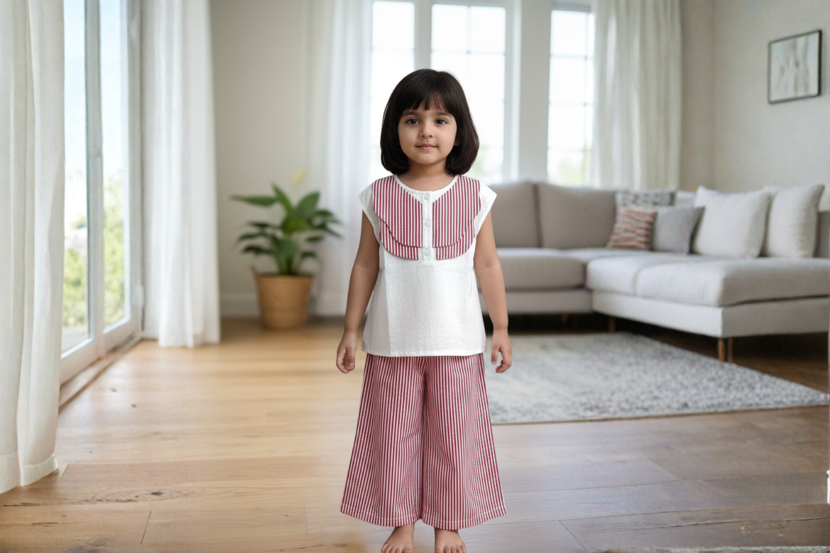 Scarlet Stripe Cotton Co-ord Set