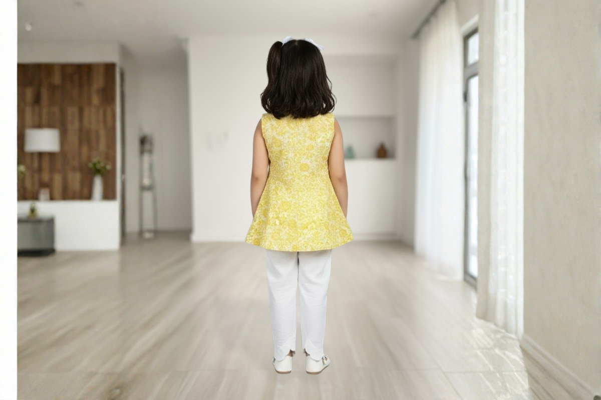 Sunshine Bloom Cotton Peplum Set